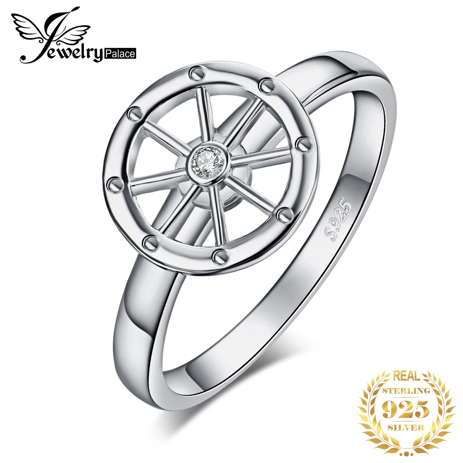 JewelryPalace корабль колеса кубического циркония обещание кольцо Подлинная 925 пробы