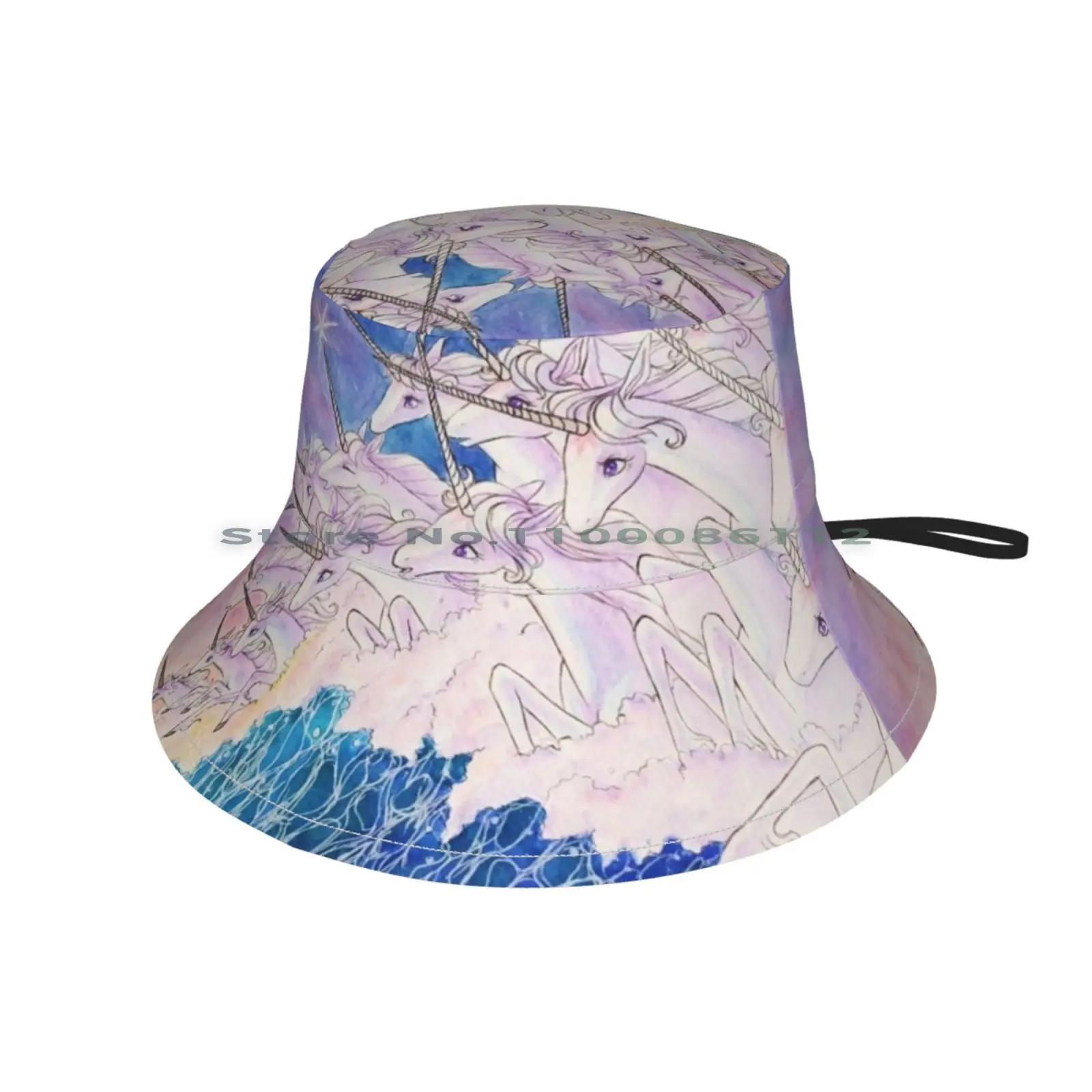Панама с единорогом в море шляпа от солнца ностальгией стиле ретро |