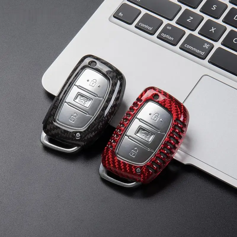 

Genuine Carbon Fiber Key Fob Cover for Hyundai Elantra ix25 ix35 Mistra Sonata 9 Tucson Verna Style Car Remote Key