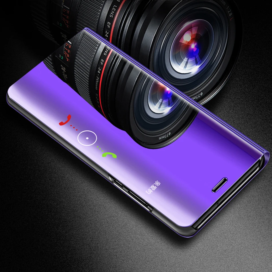 Зеркальный флип-кейс для Samsung Galaxy A10 A20 A30 A40 A50 A60 A70 A80 A90 M30 M20 M10 S9 S8 A6 J4 J6 плюс A9 A7 2018 Note