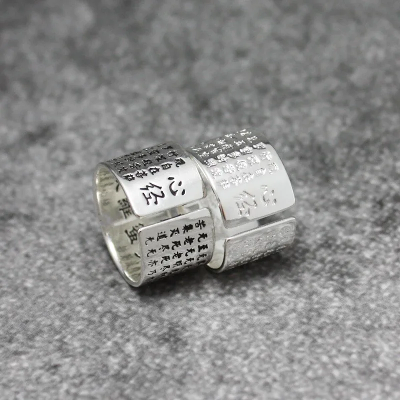 Sangsy кольцо Будды удачи Новая мода Писание тайские серебряные кольца для мужчин