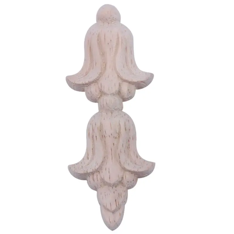 Резиновая деревянная резная угловая аппликация Неокрашенная рамка наклейка для