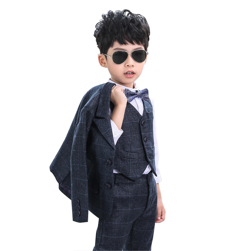 Пиджак и брюки для мальчиков в клетку | Детская одежда обувь