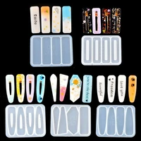 barrette hair clip silicone epoxy resin mold hair pin jewelry casting mold tools