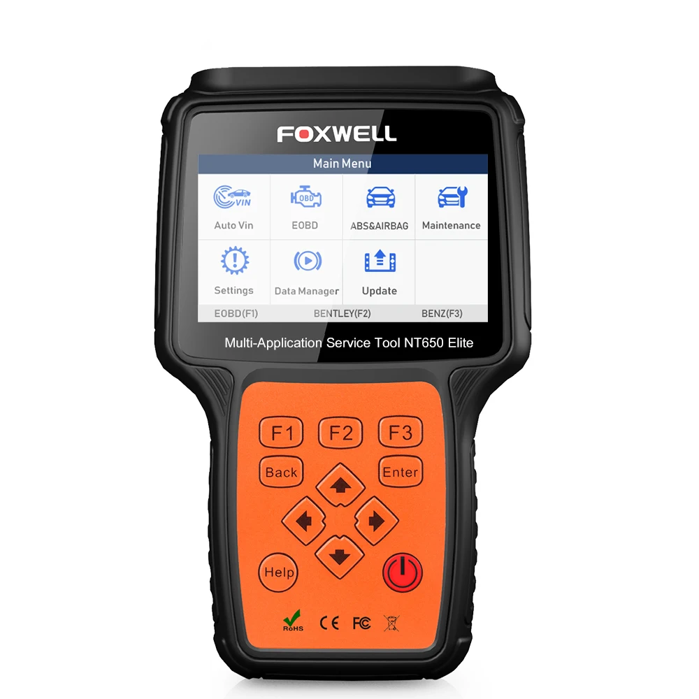 

FOXWELL NT650 Elite OBD2 Diagnostic Tool ABS Airbag SAS EPB Oil DPF 25 Reset Functions Code Reader ODB2 OBDII Automotive Scanner