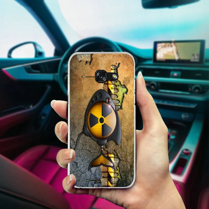 Крутой желтый радиоактивный логотип мягкий чехол из ТПУ для Samsung Galaxy A3 A5 A7 J5 J7 J3 2017