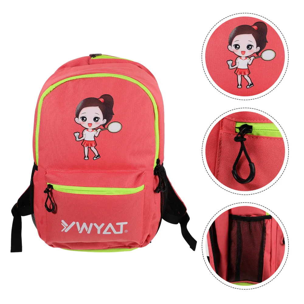 

1pc Waterproof Tennis Bag Children Tennis Backpack with Shoe Compartment