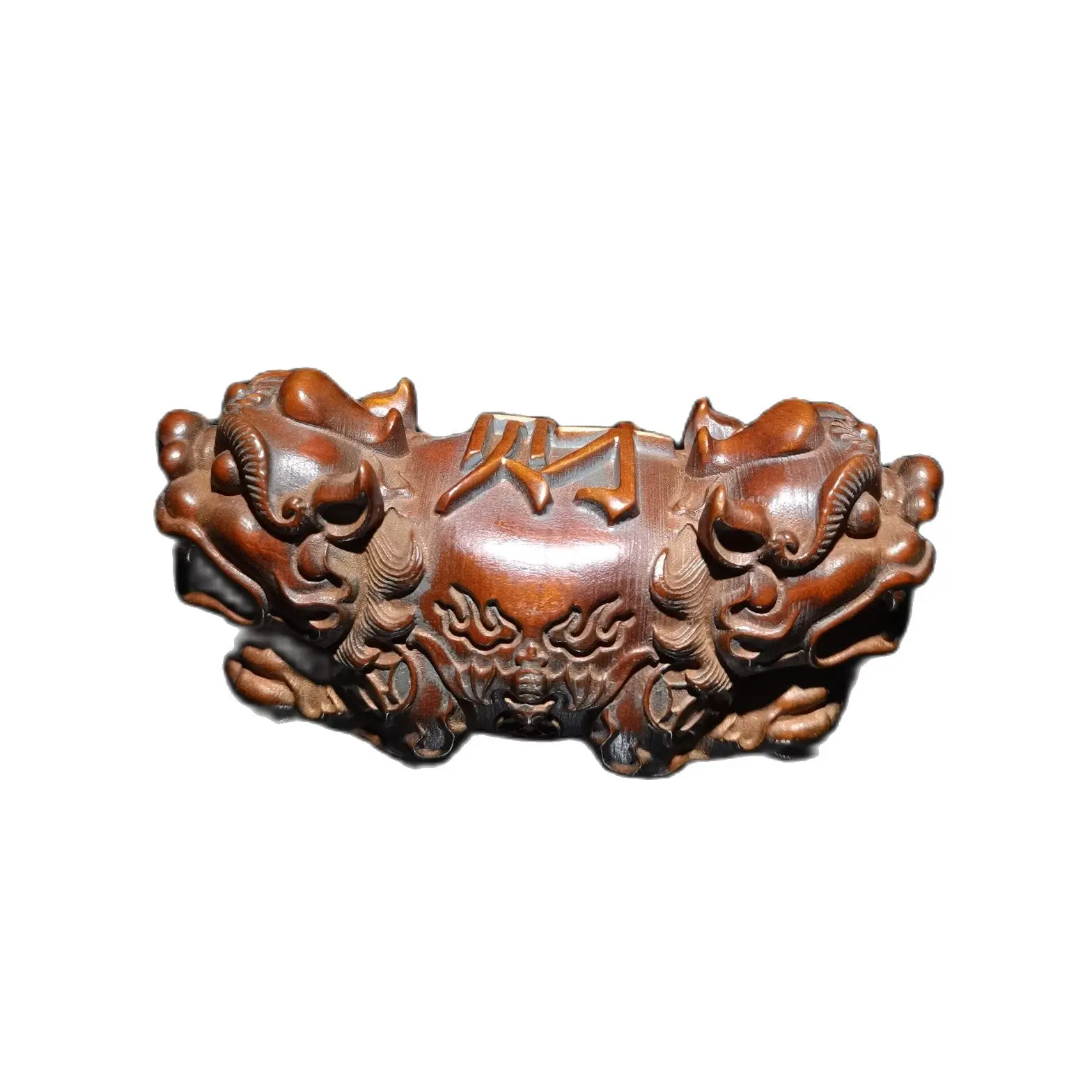 

chinese vintage wooden statue lion boxwood carving statuette home decor statues