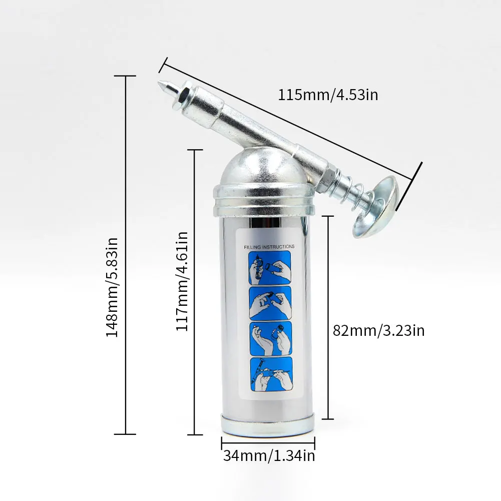 

Mini Grease Tool Professional Single Hand Manual High Pressure Pneumatic Greaser Lever Grip 80CC for Bicycle Motorbike Gears
