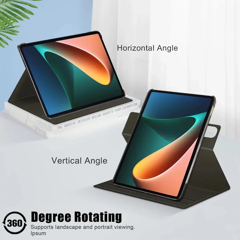 for xiaomi pad 5 pro 2021 case magnetic smart cover for mi pad 5 11 inch 360 rotation multi angle folding stand protective shell free global shipping