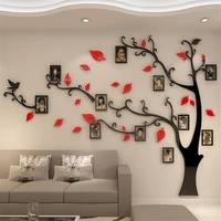 wall decor photo tree 3d acrylic wall stickers photo frame for home decor diy tree background wallpapers