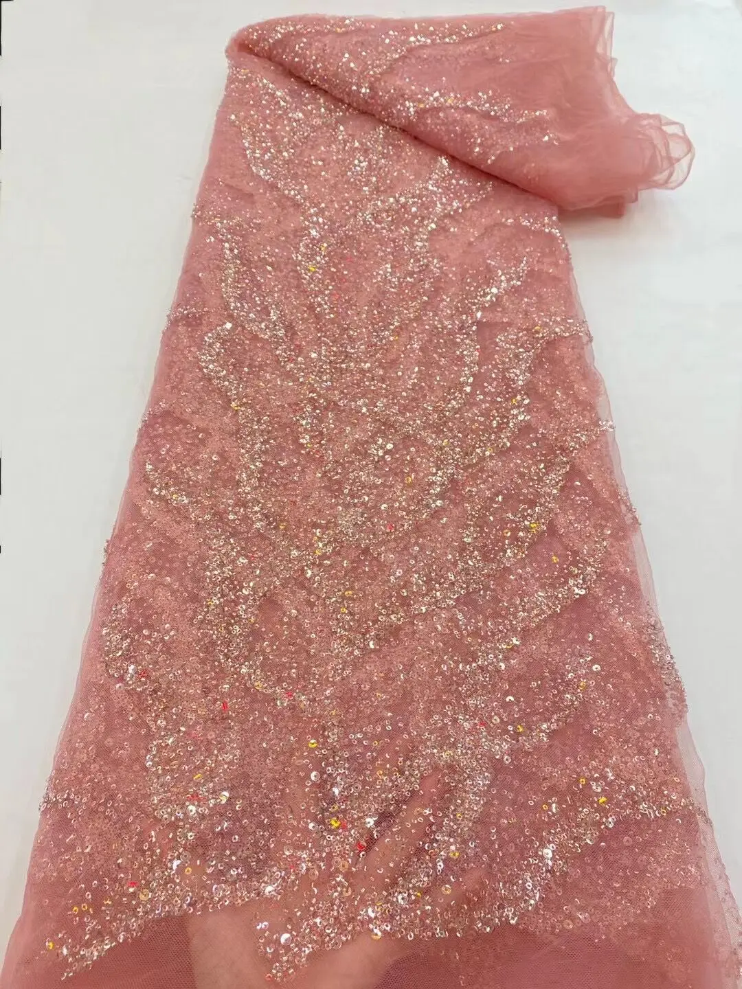 

Latest Teal French Tulle Lace Fabric 2020 High Quality Swiss Embroidery Nigerian Gown Beaded African Lace Fabric 5 Yards