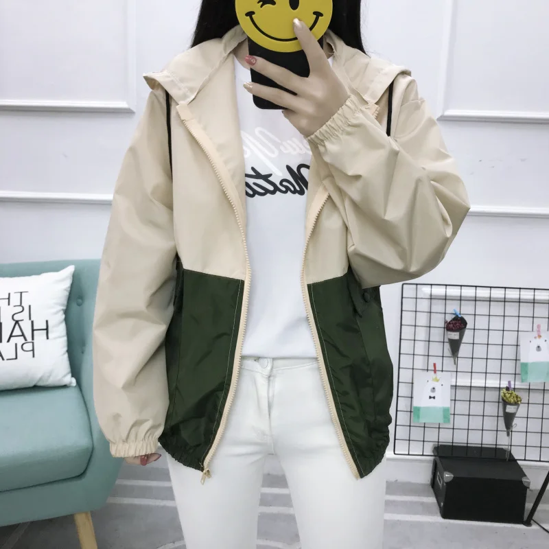 Новинка весна-осень в стиле Харадзюку Корейском с капюшоном колледжа | Женская