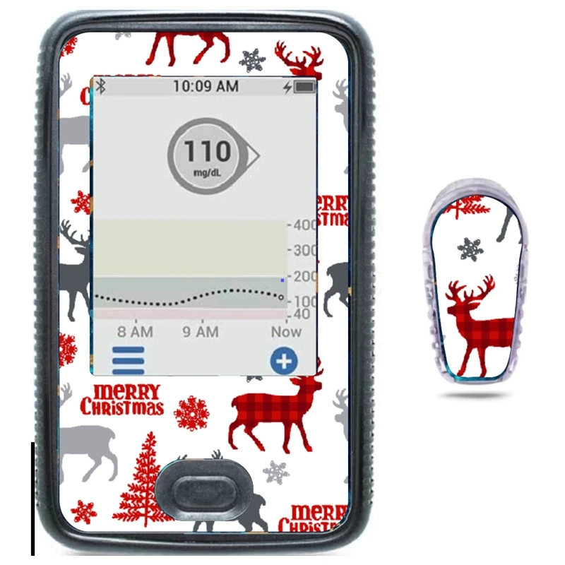 Dexcom G6 Рождественская тема предварительно вырезанные клейкие патчи передатчик