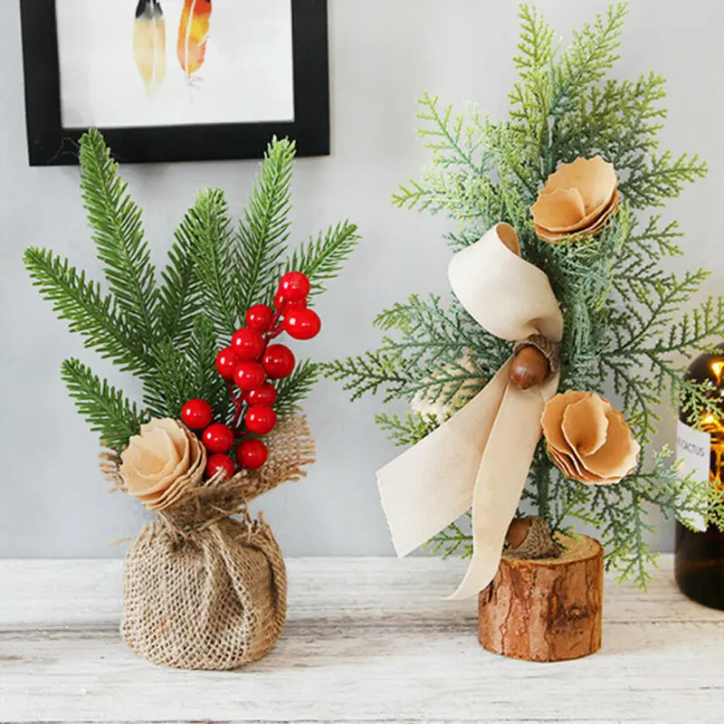 Новый 25 см мини Рождественская елка стол Декор небольшие украшения для вечеринок