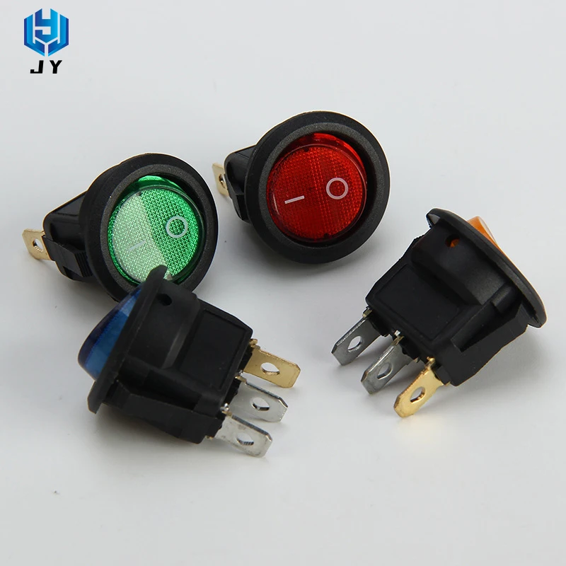 1 шт. Круглая Плоская лодка кулисный переключатель 2-контактный 2-скоростной KCD1-105