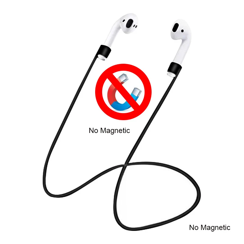 Силиконовая Магнитная веревка для Apple AirPods Pro 2 1 мягкие шнуры с защитой от потери