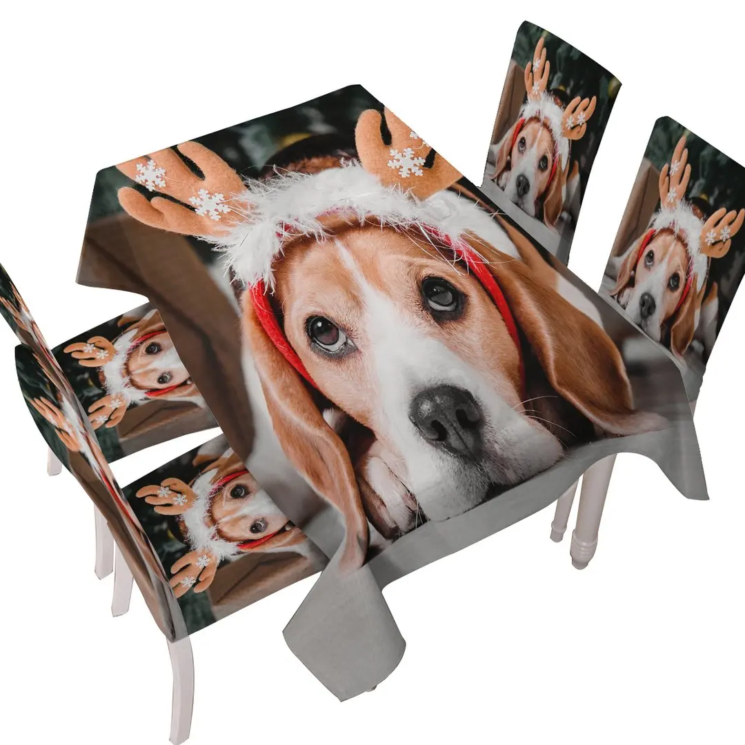 BeddingOutlet Antler Hound Tablecloth Waterproof Table Cloth for Dining Room Watercolor Cover | Дом и сад