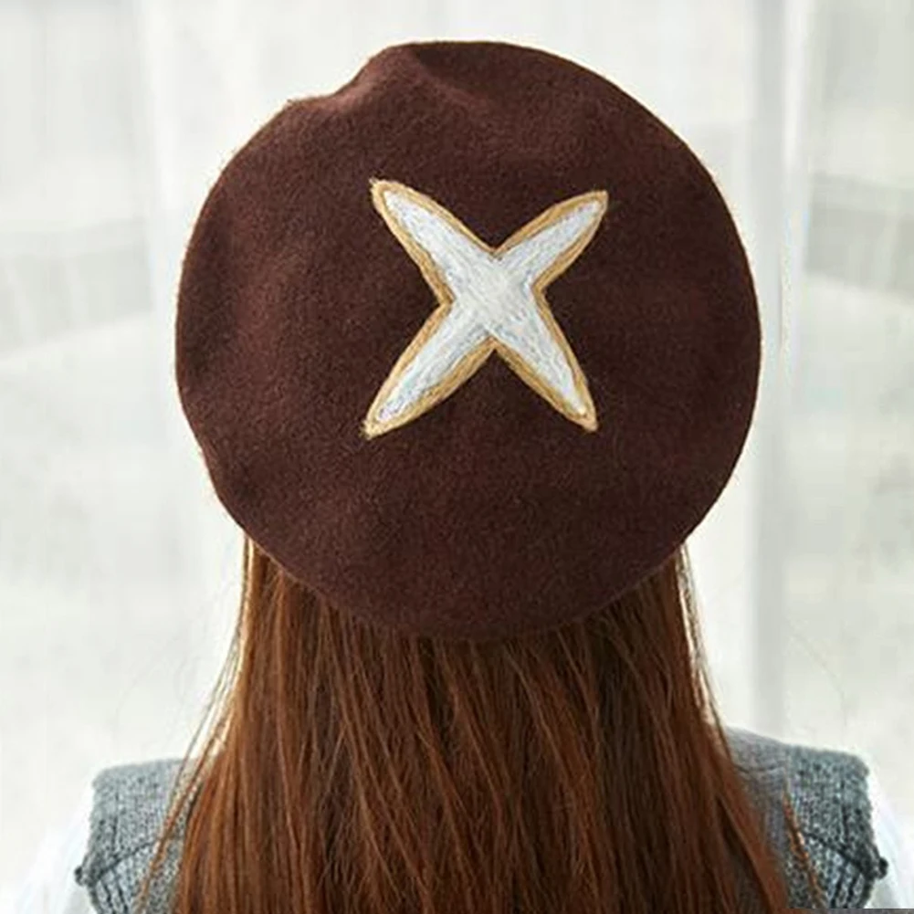 Handmade Felt Elegant Berets Autumn Winter Warm Parent-child Cute Mushroom Painter Cap Artist Hat Casual Beanie Hat