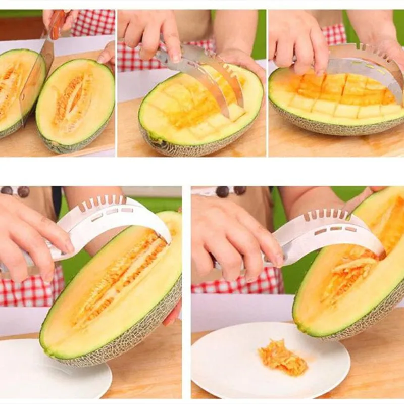 

1pcs Stainless Steel Watermelon Slicer Cutter Knife Corer Fruit Vegetable Tools Kitchen Accessories Gadgets Watermelon Spoons