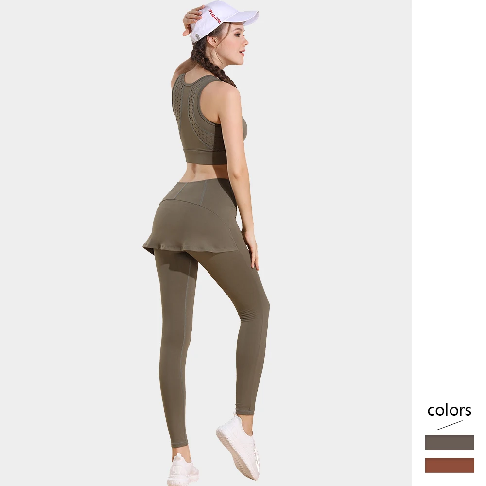 Femme Sports Playsuit High Waist Leggings and Breathable Mesh Bra 2 Pieces Outfit Women Workout Fitness Gym Tracksuit Clothes | Женская