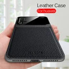 Чехол-накладка для huawei p30 pro, p20, honor 10 lite, 9 lite, 8x, 9x, 10i, 20i, кожа, противоударный