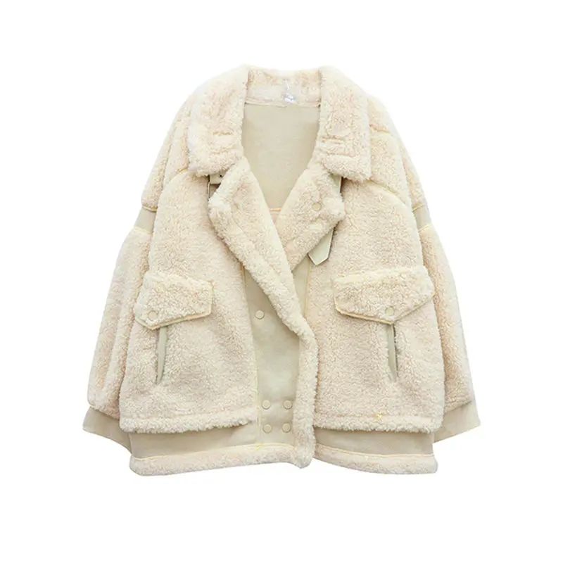 Женская свободная шуба Leiouna Повседневная Мягкая Плюшевая из искусственного меха