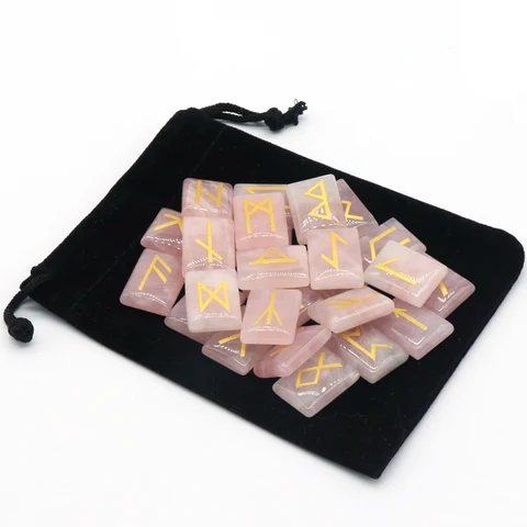 Набор рун из натурального камня 25 шт.