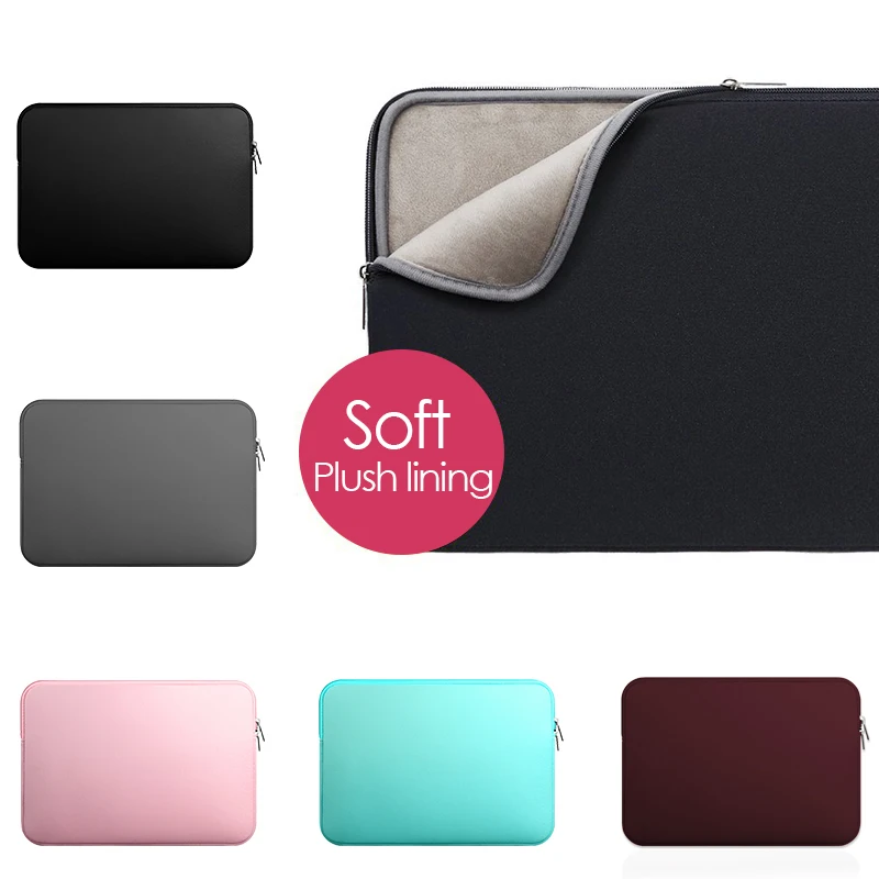 

Yicana 11 12 13 14 15 15.6 inch Laptop Sleeve case For Macbook Air Pro Ultra-book Notebook computer Soft Plush lining Zipper Bag