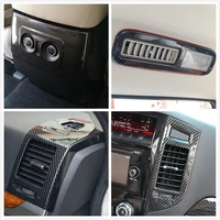 for mitsubishi pajero v80 shogun montero limited 2007 2019 carbon style ac air outlet vent stickers cover trim car styling