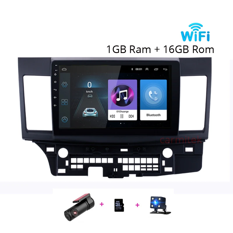 1GB Dvr8gbCam 10," Android 9,0 автомобильный Радио мультимедийный плеер для Mitsubishi Lancer 2007-2012 экран wifi Bluetooth gps навигация головное устройство - Цвет: 1GB Dvr8gbCam