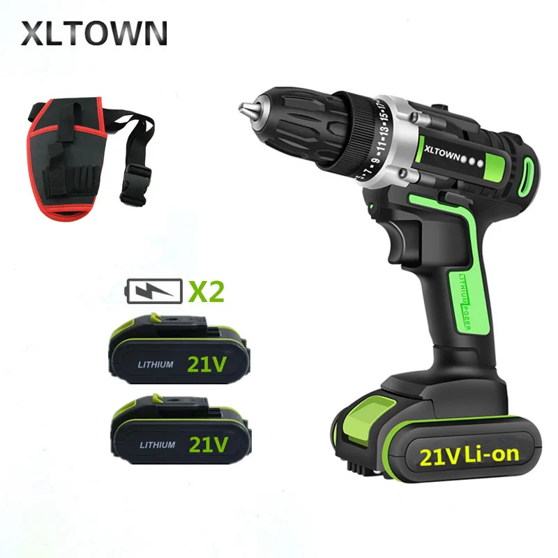 XLTOWN Новая электрическая отвертка с 2 батареями литиевая батарея перезаряжаемая