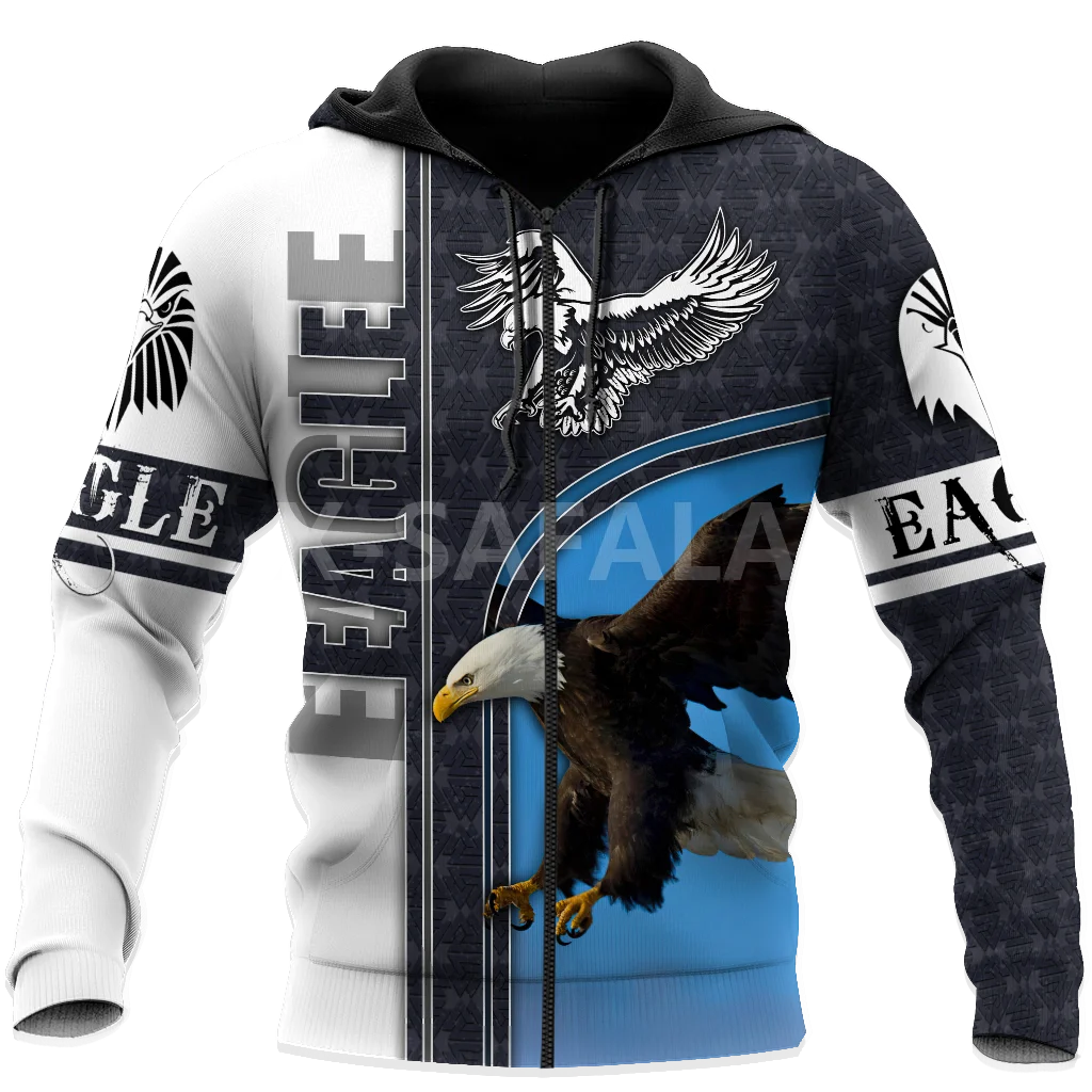 Толстовка унисекс на молнии с принтом Орл король неба | Мужская одежда