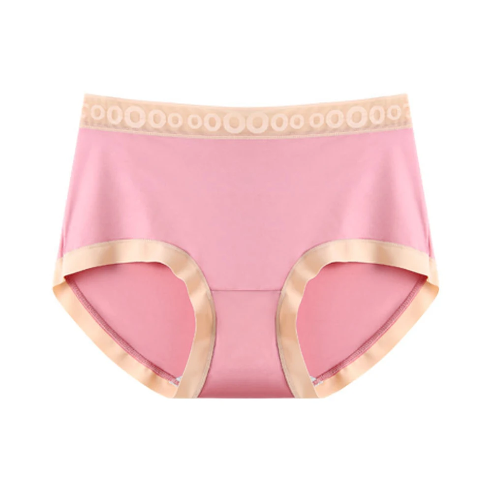 

Mid Rise Panties Seamless Soft Silk Underwear Briefs Nylon Cotton Crotch Girls Ladies Solid Color Woman Lingerie Underwear