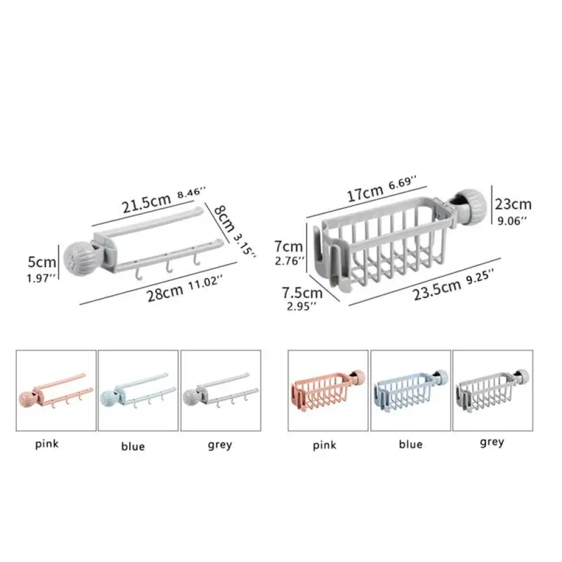 

Kitchen Faucet Hanging Basket Shelf Adjustable Snap Sink Soap Sponge Drain Rack Towel Holder Bathroom Storage Organizer