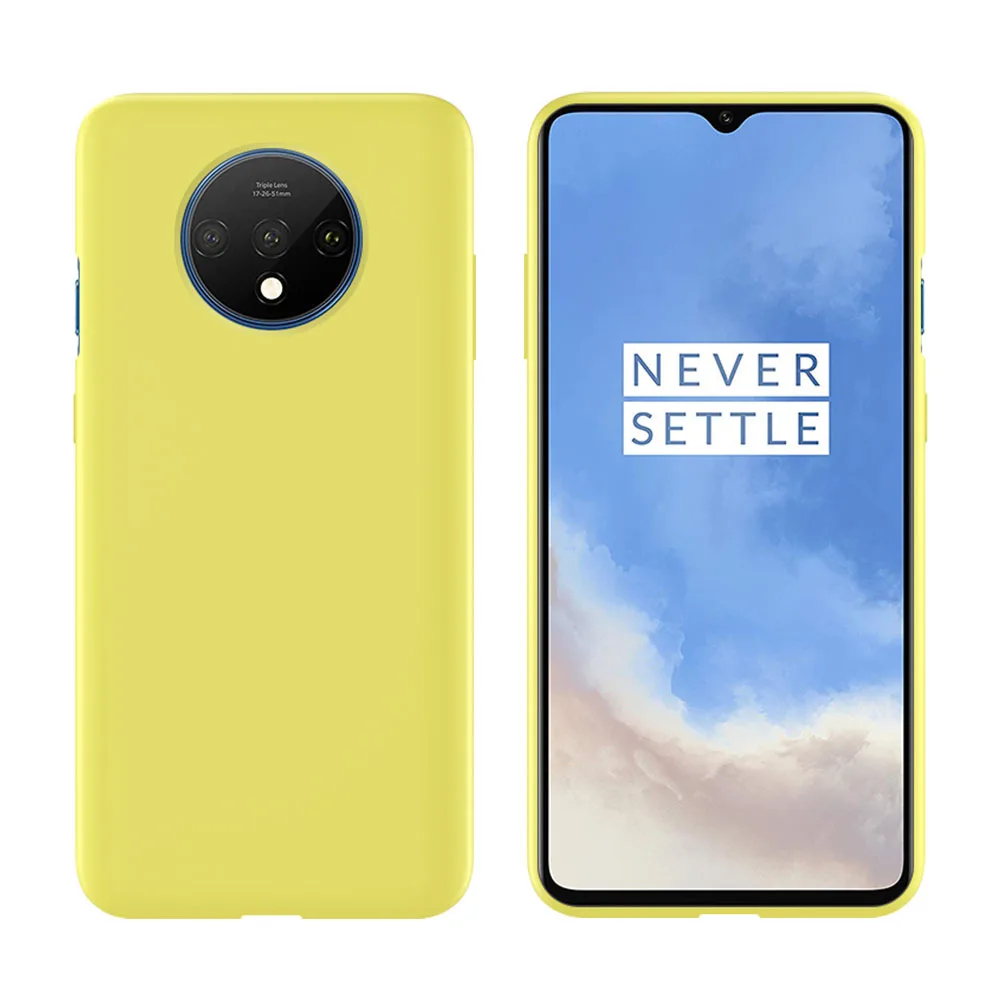 Цвет: желтый For Oneplus 7T Case Silicone Soft Ultra Thin Shockproof Full Protective Cover For Oneplus 6 6T 7 7T Pro Protector Case - Цвет: Цвет: желтый