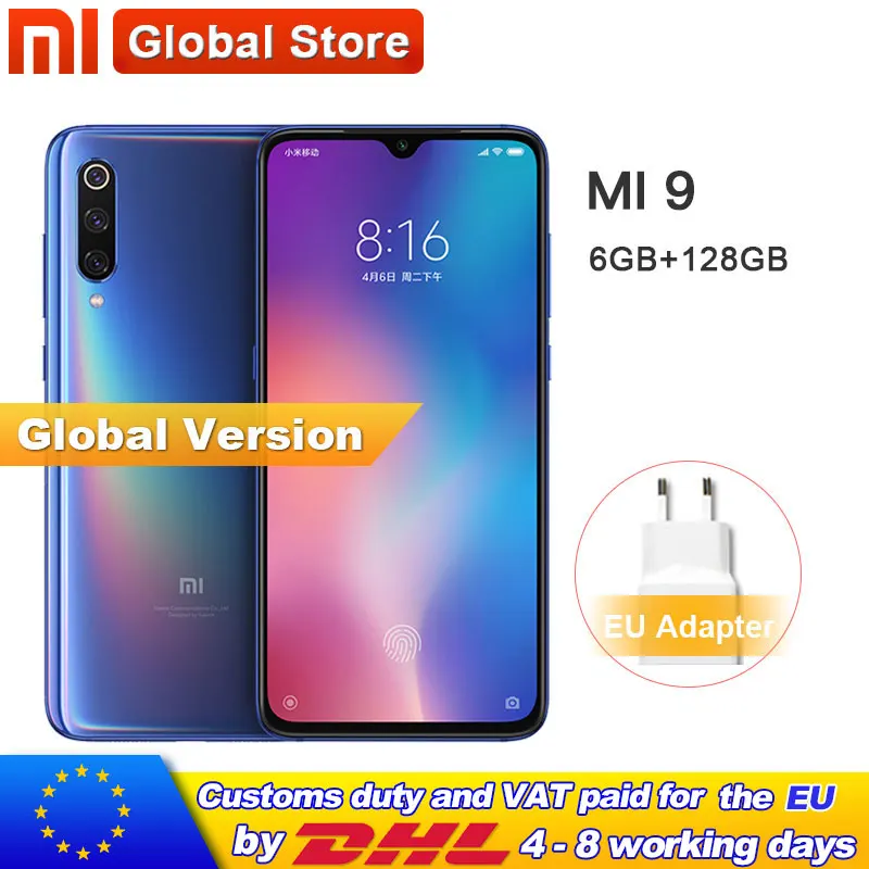 Глобальная версия Xiaomi mi 9 128GB 6GB мобильный телефон Snapdragon 855 Octa Core 6 39 &quot48MP Тройная