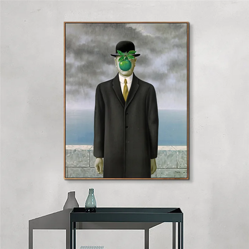 Сын человека Рене Магритт художественная настенная живопись принты и плакаты