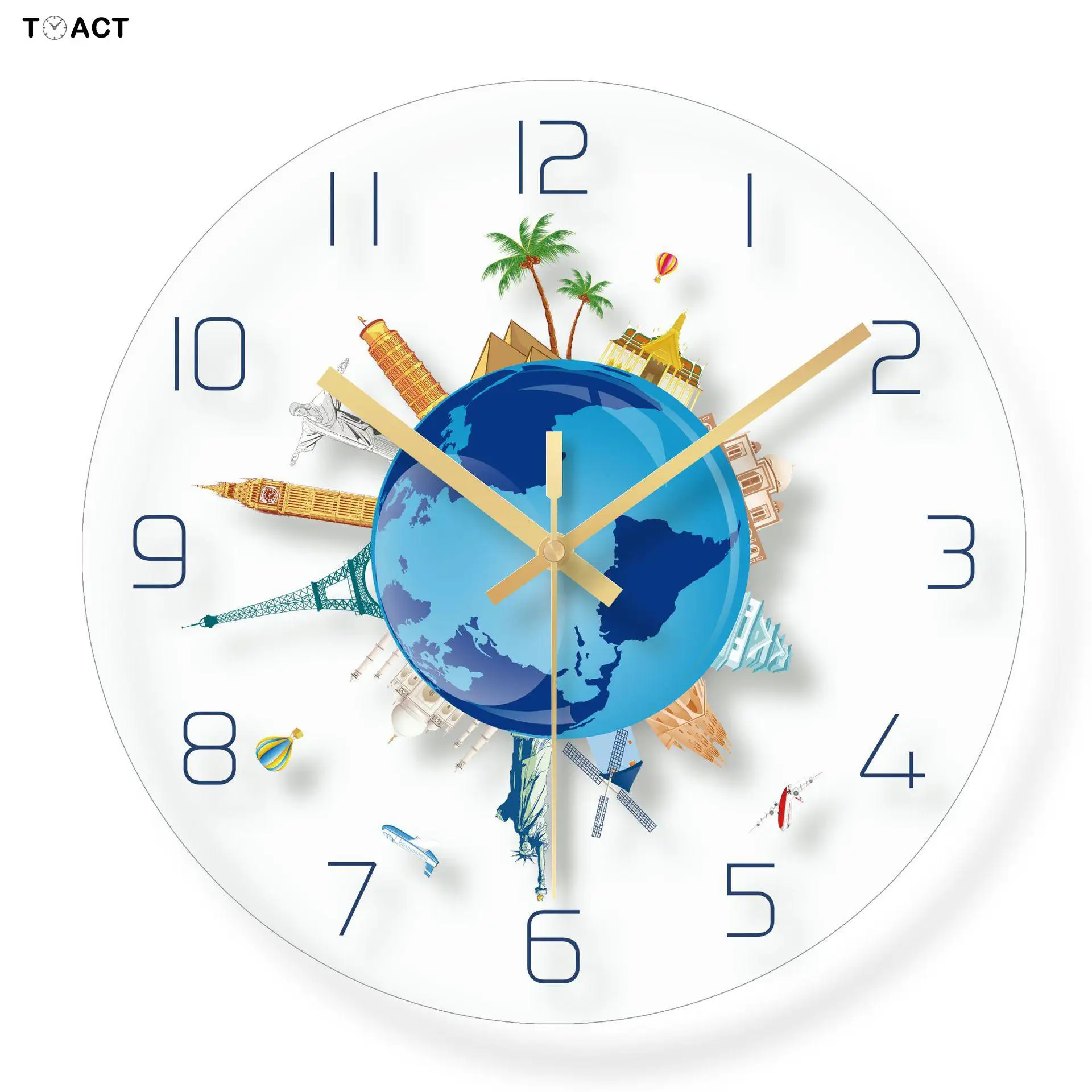 Настенные часы в скандинавском стиле Модные Простые тихие цифровые для