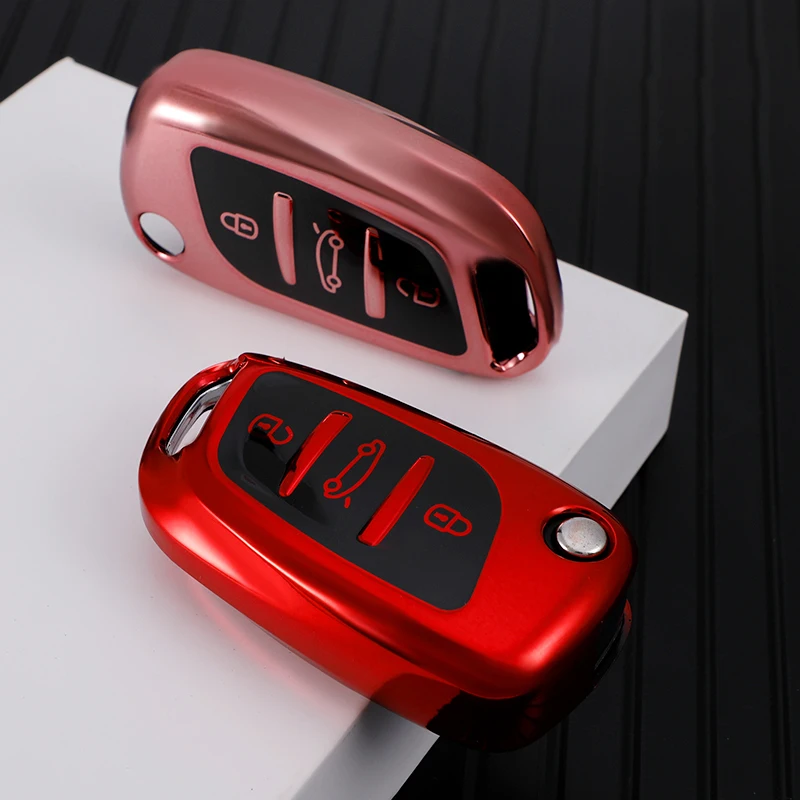 

Soft TPU Car Key Case Full Cover For Peugeot Citroen C1 C2 C3 C4 C5 DS3 DS4 DS5 DS6 Remote Key Shell Fold Accessories 3 Button