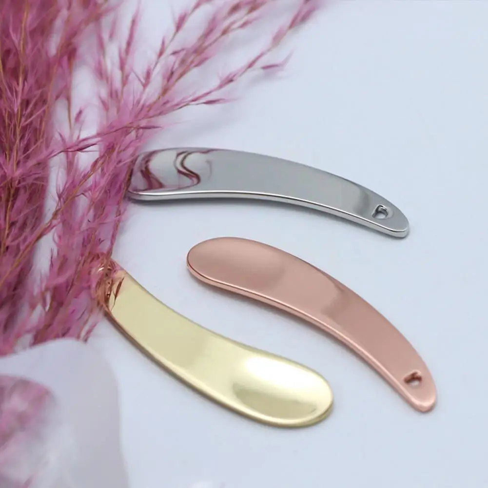 

Mini Metal Spatula Disposable Curved Scoop Makeup Mask Spoon Beauty Up Cream Cream Tool Eye Hot Stick Face New Make H3Z9