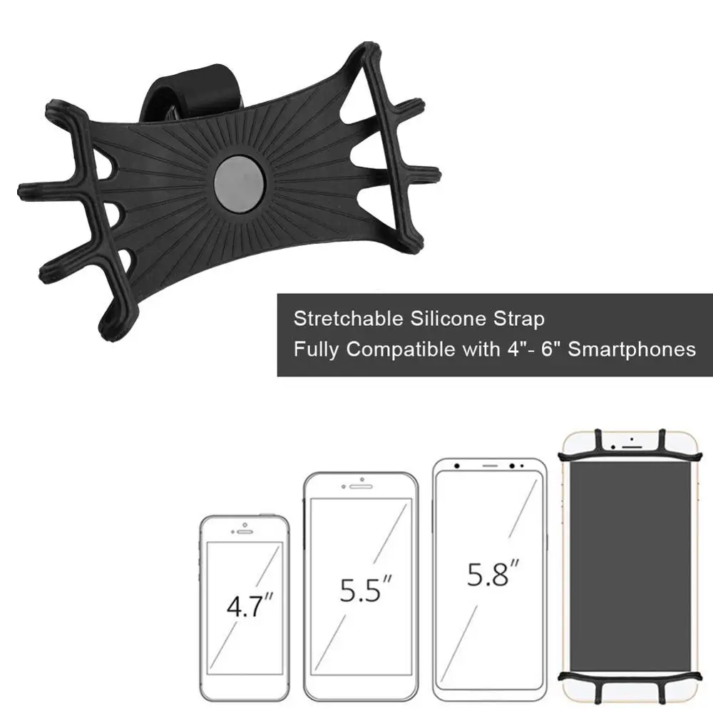 universal mountain bike mobile phone holder silicone motorcycle bicycle handlebar cellphone stand for iphone samsung xiaomi free global shipping