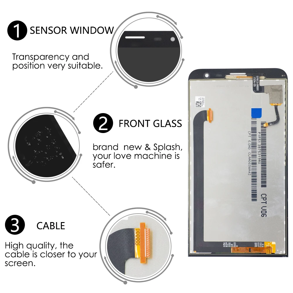 6.0'' Original With Frame For ASUS ZenFone 2 Laser LCD Z00MD ZE600KL Display Touch Screen Digitizer Assembly Replacement | Мобильные