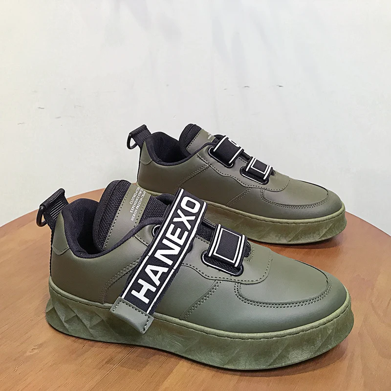 Dark green BIGFIRSE/мужская повседневная обувь; трендовые удобные Брендовые мужские модные кроссовки; обувь для отдыха; zapatillas hombre; коллекция года; модная обувь для мужчин - Цвет: Dark green