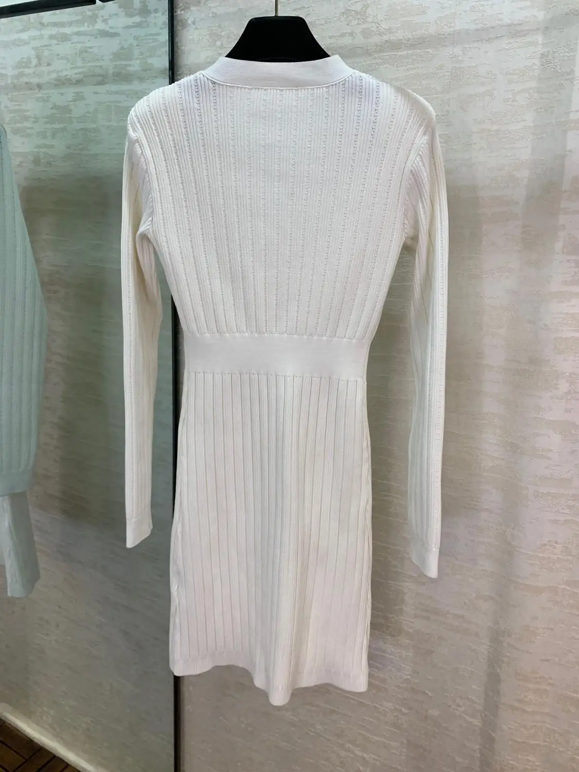 11.28 High end Tailored Women Temperament Slim V-neck package hip knitted dress | Женская одежда