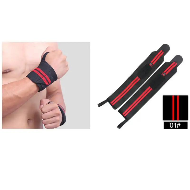 

1pc Adjustable Wristband Elastic Sports Bandages For Weightlifting Training Lifting Breathable Wrist Support Strap Sports Safety