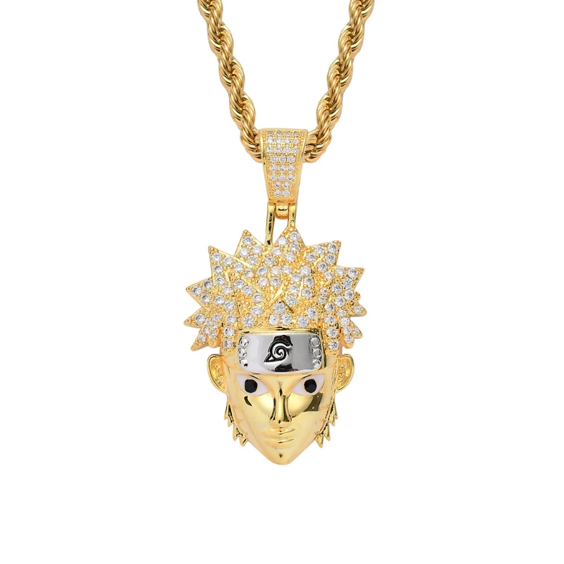 

Micro Inlaid Zircon Couple Necklace for Women Hip Hop Uzumaki Women's Necklaces Free Shipping Stainless Steel Necklace Chain