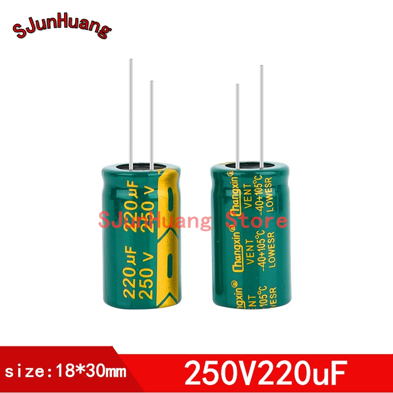 2PCS 250V220uF high frequency low resistance audio motherboard electrolytic capacitor（size:18x30mm) 220uF250V |
