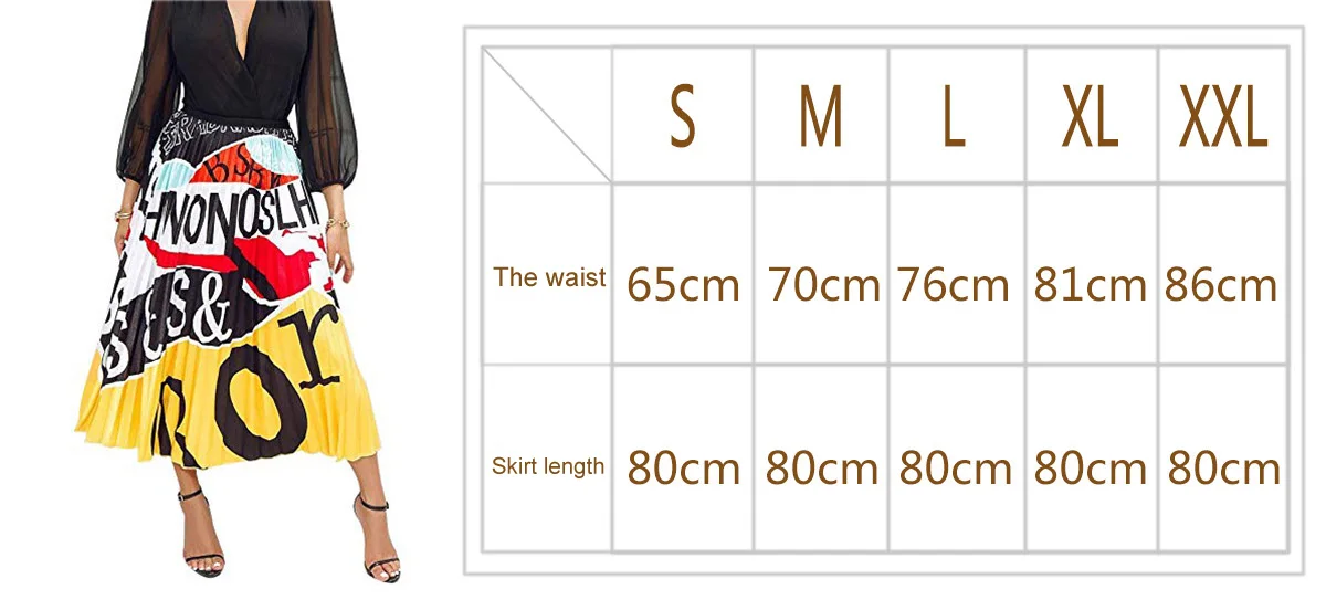 

2020 New Women Pleated Skirts Fashion Summer Skirt Female Chiffon High Waist Print Pleated Skirts S-XL Harajuku Faldas Mujer
