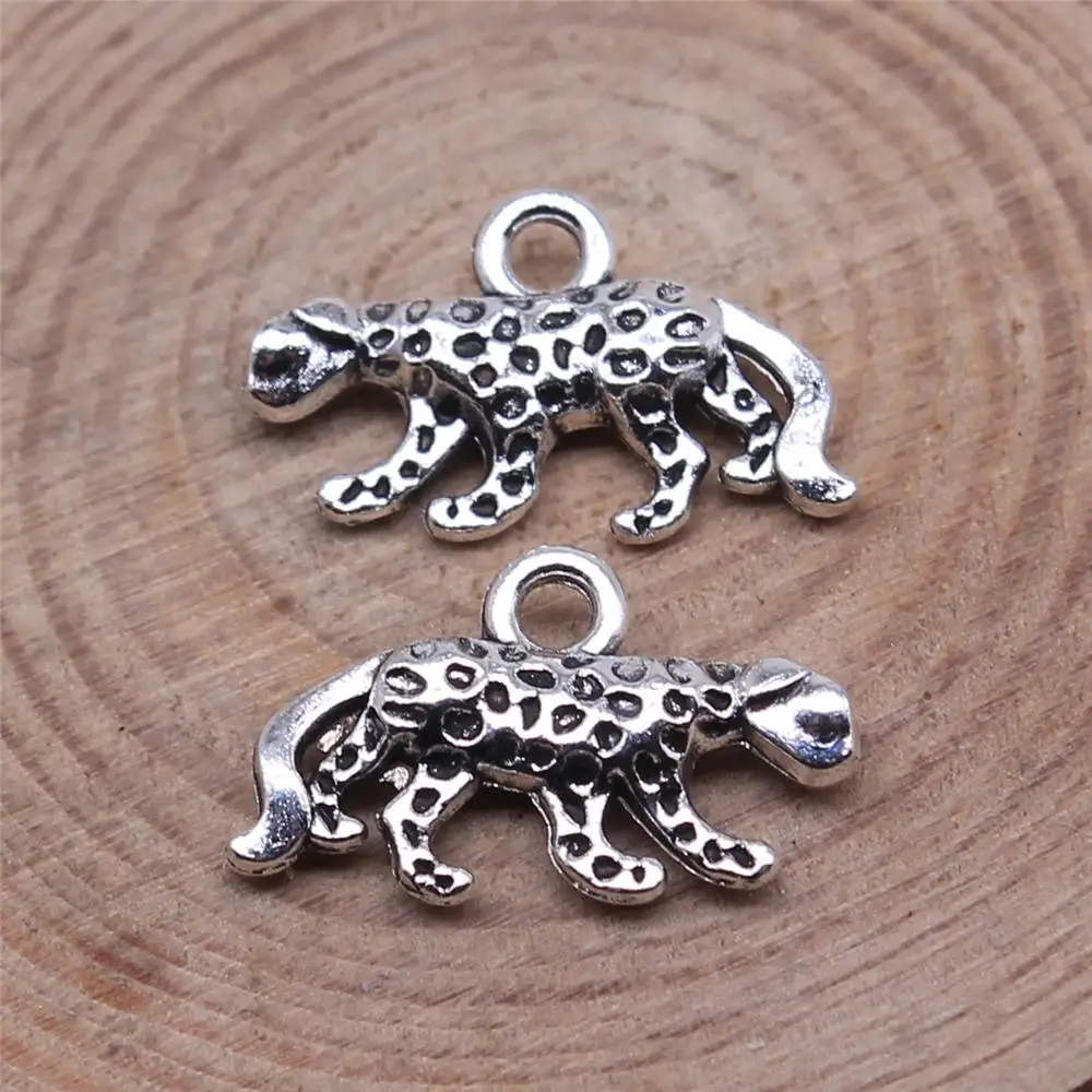 

Jewelery Pendants Making Charms For Jewelry 20pcs Leopard Charms 18x11mm Antique Silver Plated